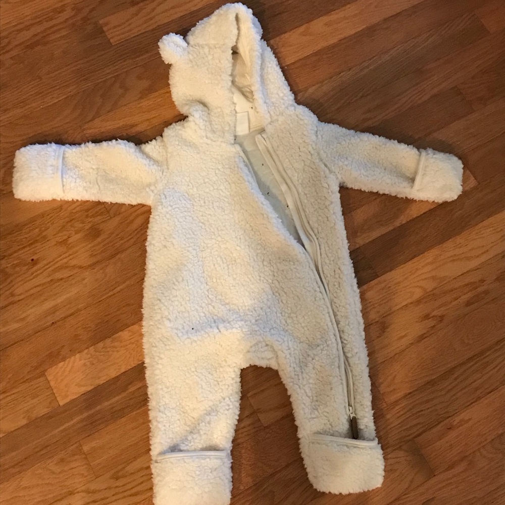 H&M fluffy bear onesie